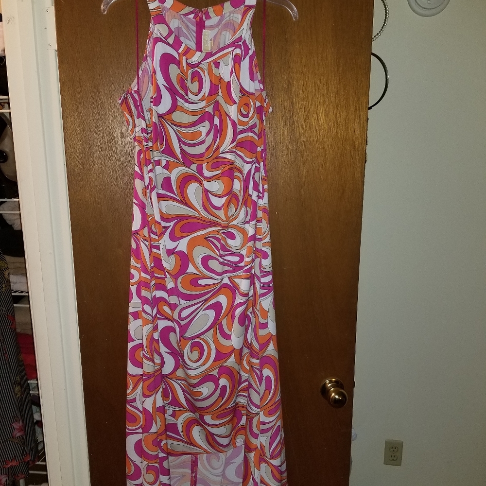 Michael Kors Colorful High-Lo Dress